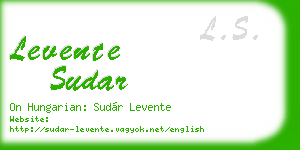 levente sudar business card